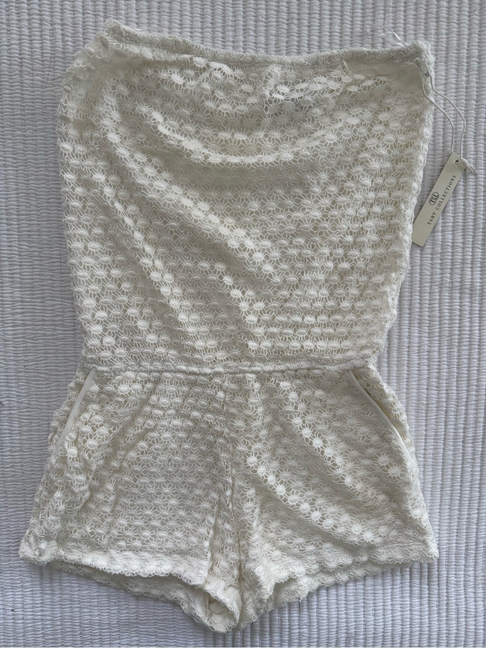 Tart Erica Lace Strapless Romper